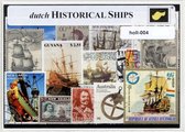 Dutch historical ships - Typisch Nederlands postzegel pakket & souvenir. Collectie van verschillende postzegels van Nederlandse historische schepen – kan als ansichtkaart in een A6