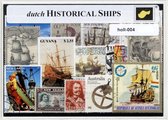 Dutch historical ships - Typisch Nederlands postzegel pakket & souvenir. Collectie van verschillende postzegels van Nederlandse historische schepen – kan als ansichtkaart in een A6 envelop - authentiek cadeau - kado - kaart - VOC - 17e eeuw