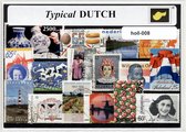 Typical Dutch - Nederlands postzegel pakket & souvenir. Collectie van verschillende postzegels van de Nederlandse cultuur – kan als ansichtkaart in een A6 envelop - authentiek cadeau - kado - kaart - klompen - tulpen - molens - kaas - holland