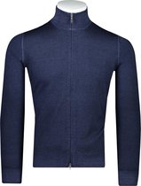 Gran Sasso  Vest Blauw Aansluitend - Maat XL  - Heren - Herfst/Winter Collectie - Wol