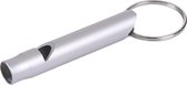 sleutelhanger met fluitje aluminium 5,5 cm grijs