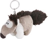 sleutelhanger Anteater Anita¬†junior 10 cm pluche grijs/wit