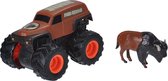 speelset truck en bison junior zwart/bruin 2-delig