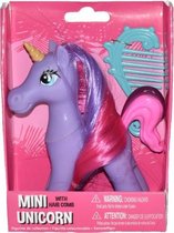 mini-unicorn meisjes 10,5 cm paars 2-delig
