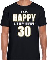 Verjaardag t-shirt 30 jaar - happy 30 - zwart - heren - dertig jaar cadeau shirt M