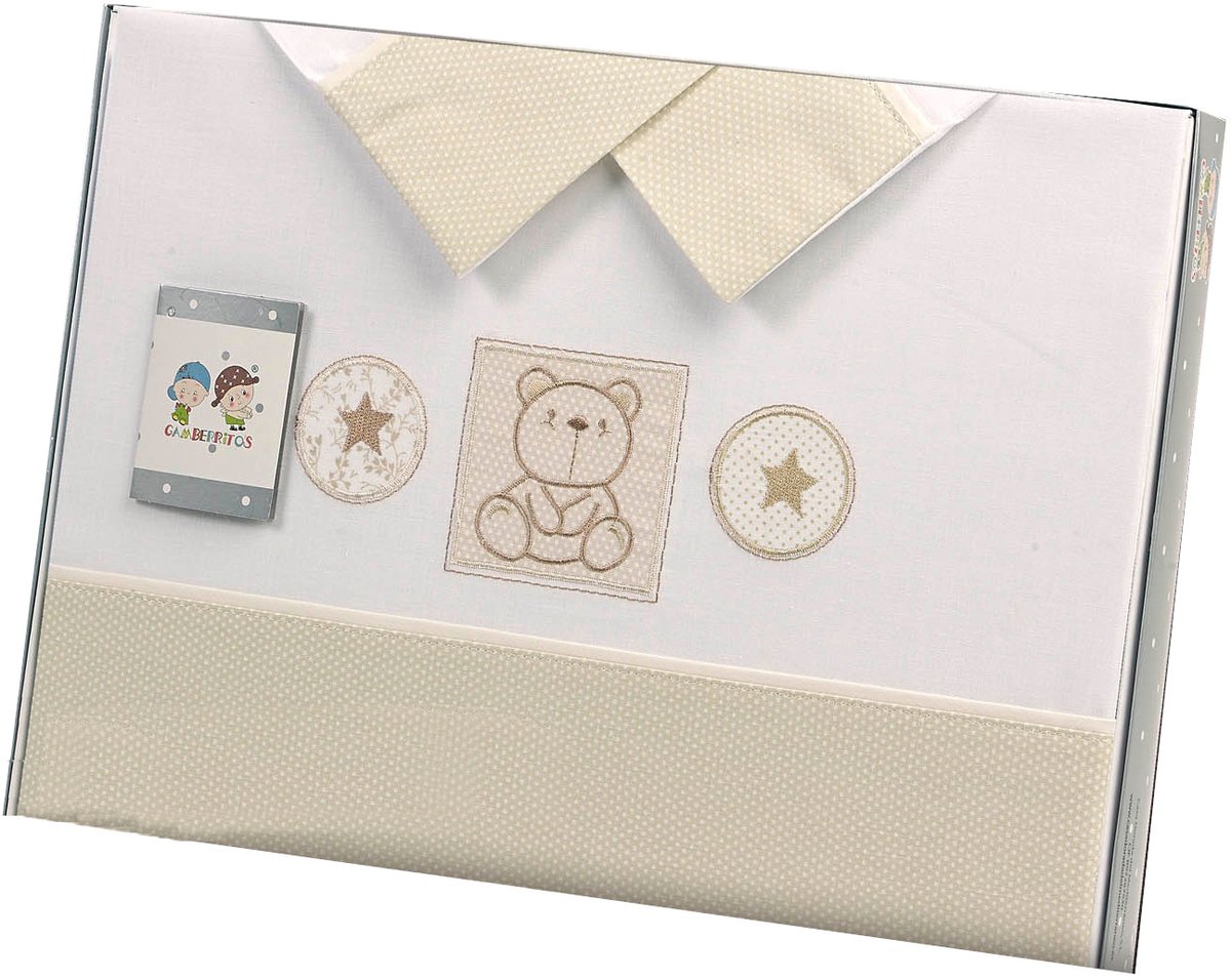 Gamberritos Laken Set Beige Beertje 3-delig Groot