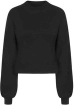 Banned Gebreide trui -S- Balloon Sleeve Black Crop Zwart