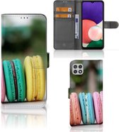 GSM Hoesje Geschikt voor Samsung Galaxy A22 5G Flipcover Maken Macarons