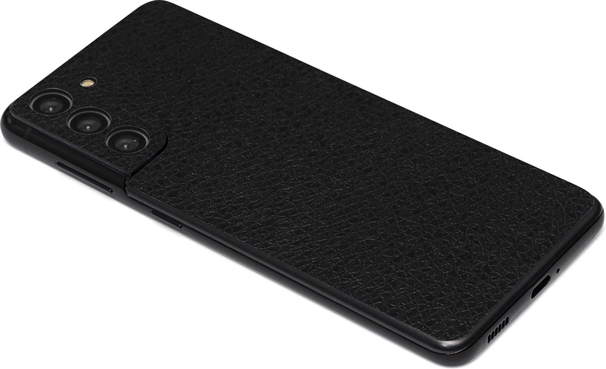 ScreenSafe Skin Galaxy S21 Black Leather zonder logo