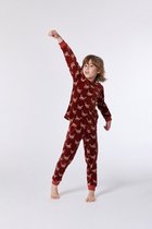 Woody pyjama jongens - koe - rood - 212-1-PLC-V/921 - maat 116