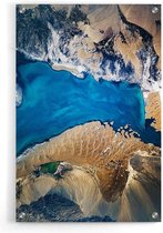 Walljar - Bosten Lake - Muurdecoratie - Plexiglas schilderij