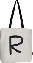 Stevige Boodschappentas Naturel , letter R
