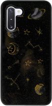 - ADEL Siliconen Back Cover Softcase Hoesje Geschikt voor Samsung Galaxy Note 10 - Ruimte Heelal Bling Glitter