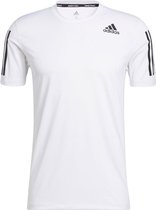 adidas 3-Stripes Shirt Heren - sportshirts - wit - maat S