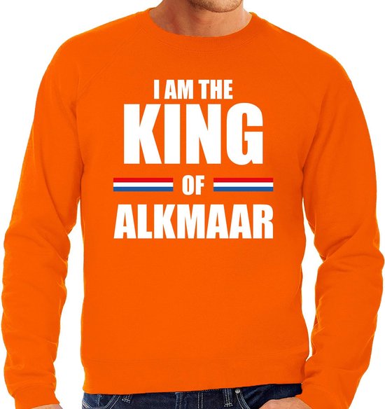 Koningsdag sweater I am the King of Alkmaar - heren - Kingsday Alkmaar  outfit /... | bol.com