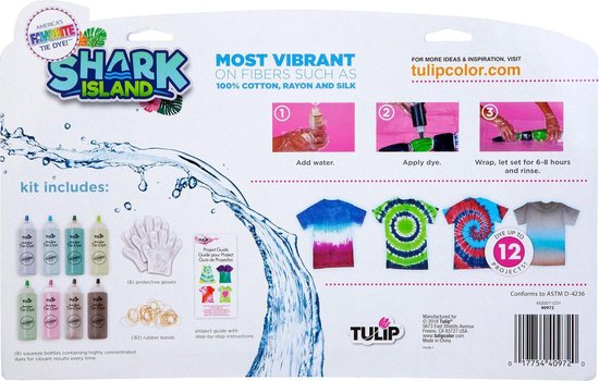 Tulip One-Step Tie Dye - Kit de teinture en une étape Shark Island 45 pièces