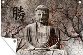 Décoration murale Bouddha - Statue - Arbre - 180x120 cm - Affiche jardin