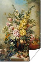 Poster Grote vaas met bloemen - Josep Mirabent - Oude meesters - 20x30 cm