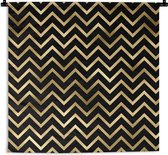 Tapisserie - Affiche - Motifs - Ligne - Or - 180x180 cm - Tapisserie