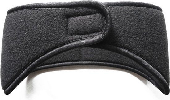 Oorwarmers hoofdband fleece ear muffs spandex zwart unisex / HaverCo van HaverCo — afbeelding 3