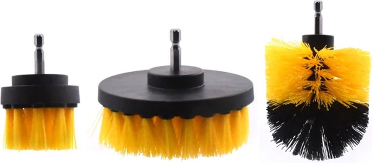 3X Set de Perceuse Brosse Accessoire Brosse de Nettoyage Perceuse