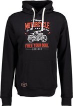 DEELUXE Sweatshirt met capuchon en motorprint WILDLIFE Black