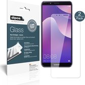 dipos I 2x Pantserfolie helder compatibel met Huawei Y7 (2018) Beschermfolie 9H screen-protector
