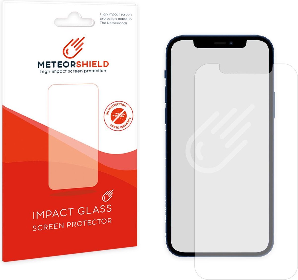 Meteorshield iPhone 12 screenprotector - Ultra clear impact glass