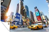 Muurdecoratie New York - Taxi - USA - 180x120 cm - Tuinposter - Tuindoek - Buitenposter