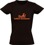 Lekker zwemmen Dames t-shirt | zwemmer | badmeester | strand