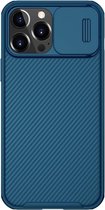 iPhone 13 Pro Blauw Hoesje met Camera bescherming - Nillkin (CamShield Serie) + Cacious Screen Protector