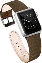 Apple Watch bandje robuuste relief Zwart Slangenprint robuuste 42/44 mm
