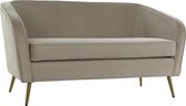 Sofa DKD Home Decor Beige Polyester Metaal Mosterd Glam (137 x 75 x 75 cm)