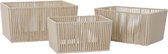 Basket spelset DKD Home Decor Katoen Metaal Boho (3 pcs)