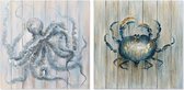 Schilderij DKD Home Decor Seafarer (80 x 3 x 80 cm)
