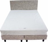 Bedworld Boxspring 120x190 - Stevig - Tweedlook - Zilvergrijs (M83)