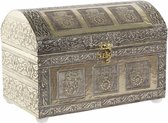Doos-Juwelenkistje DKD Home Decor Hout Aluminium Arabisch (1 pcs) (25 x 15.5 x 16.7 cm)