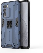 Voor OPPO Realme Explorer Master Supersonic PC + TPU Schokbestendige beschermhoes met houder (donkerblauw)