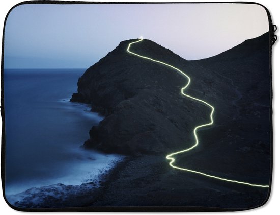 Housse ordinateur 17 pouces 41x32 cm - Rayons lumineux abstraits - Housse Macbook & Laptop Light beam on the way - Housse ordinateur portable avec photo