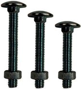 GB slotbout zwart vz compleet M8x90mm met moer