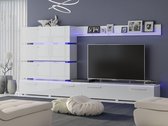 Tv-meubel Dortmund, hoogglans wit, 277 × 45 × 142 cm