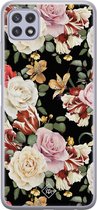 Samsung A22 5G hoesje siliconen - Bloemen flowerpower | Samsung Galaxy A22 5G case | multi | TPU backcover transparant