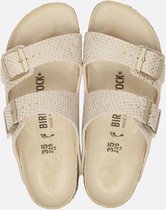 Birkenstock Slippers - Maat 42 - Vrouwen - wit - goud