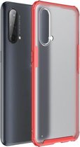 Voor OnePlus Nord CE 5G Vierhoekige schokbestendige TPU + pc-beschermhoes (rood)