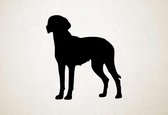 Silhouette hond - Schillerstovare - L - 84x75cm - Zwart - wanddecoratie