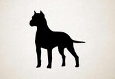 Silhouette hond - Brazilian Dogo - Braziliaanse Hondo - M - 63x60cm - Zwart - wanddecoratie
