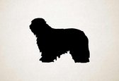 Silhouette hond - Bergamasco - L - 75x100cm - Zwart - wanddecoratie