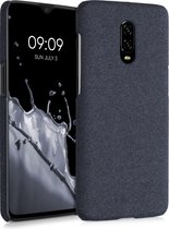 kwmobile hoesje voor OnePlus 6T - beschermhoes van stof - donkerblauw