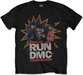 Run DMC Heren Tshirt -S- POW! Zwart