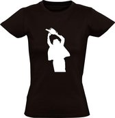 Leatherface t-shirt Dames | horror | film | kettingzaag | Zwart